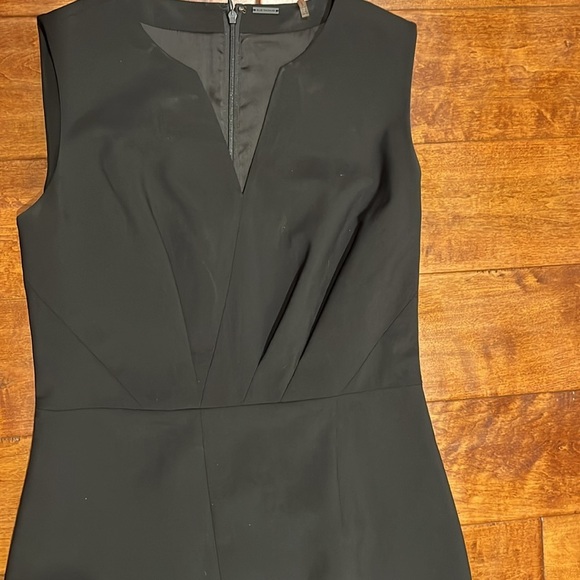 Tahari Sleeveless V Neck Sheath Wool Dress - Picture 5 of 11